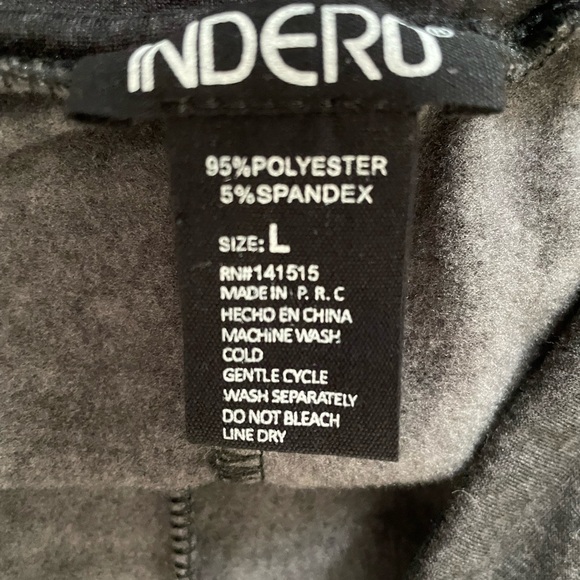 Super Soft Women's Gray High Waisted Indero Leggings with Fleece Lining - Picture 4 of 4